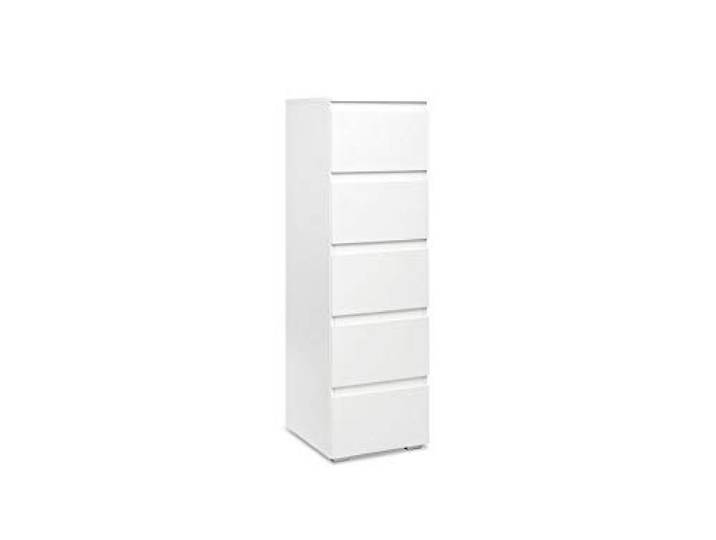 Newfurn Kommode mit Schubladen weiß grifflos schmal Schlafzimmer Flur