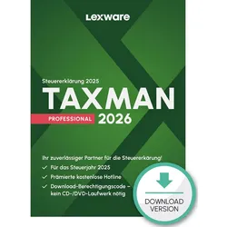 Lexware TAXMAN PROFESSIONAL 2026 | Professionelle Steuererklärung & Finanzverwaltung