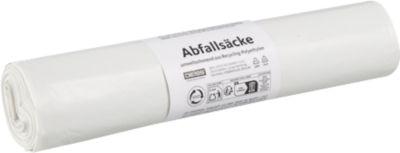 Deiss Müllbeutel, 35 l, Stärke 25 µ, LDPE, weiß, 20 Stück