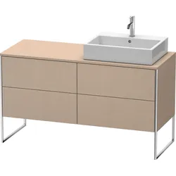 Duravit XSquare Konsolenwaschtischunterbau freistehend, 4 Auszüge, Becken rechts, 1400x778x548mm, XS4923R7575, Farbe: Leinen