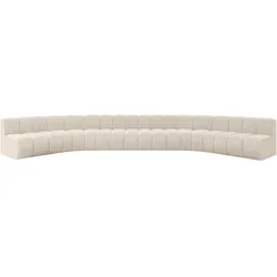 WOHNLANDSCHAFT modulares Sofa Montra-U2 - 581x174x70 cm Beige