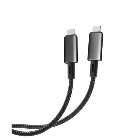 Vivanco 10 Gbit/s Stecker Rundkabel USB C auf USB C bis 100 W 0,5 m 64010 (Schwarz)