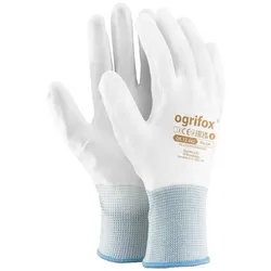 Schutzhandschuhe aus Polyester mit Polyurethan Beschichtung Weiß 7