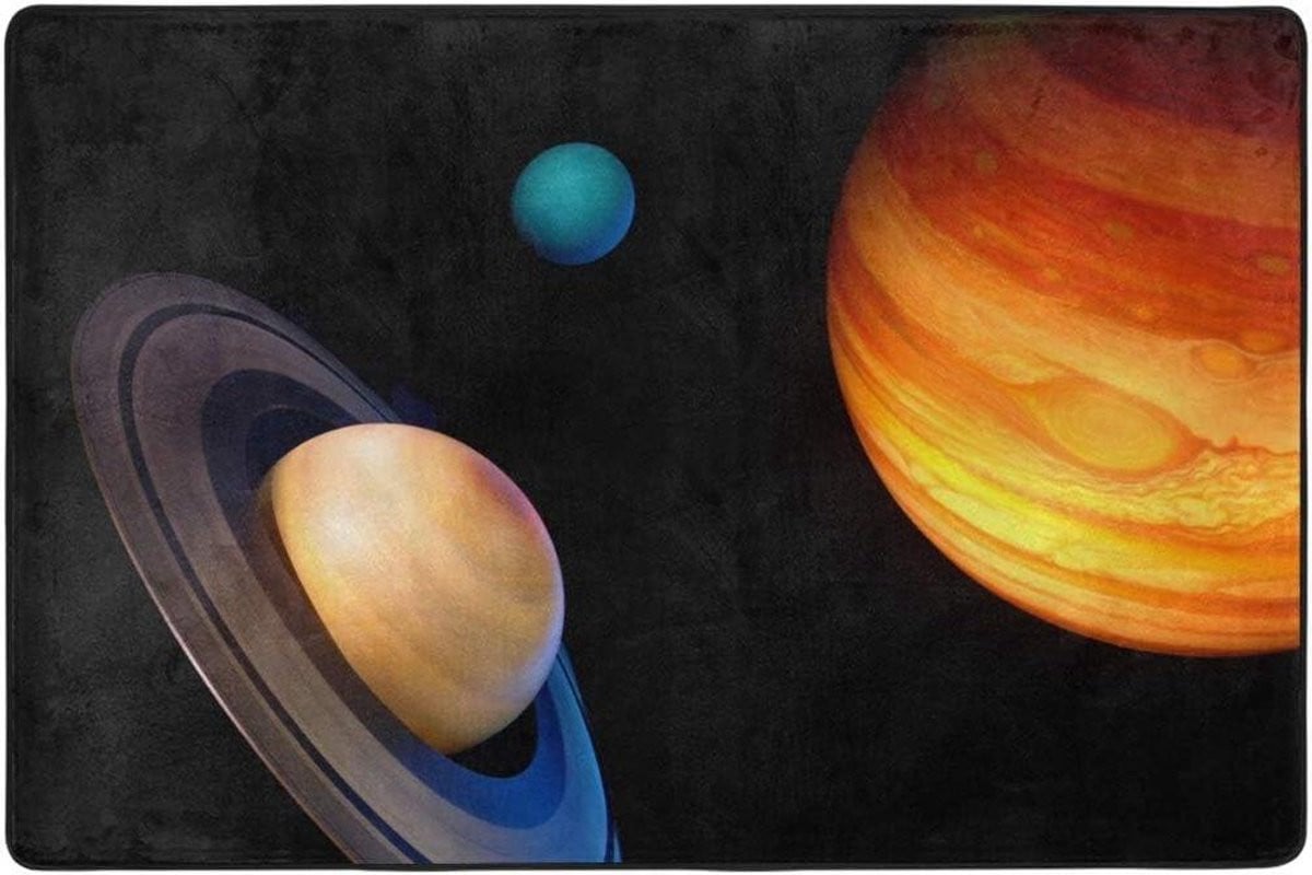 Area Vloermat Planeten - Abstract Tapijt - Polyester - 61 x 91 cm