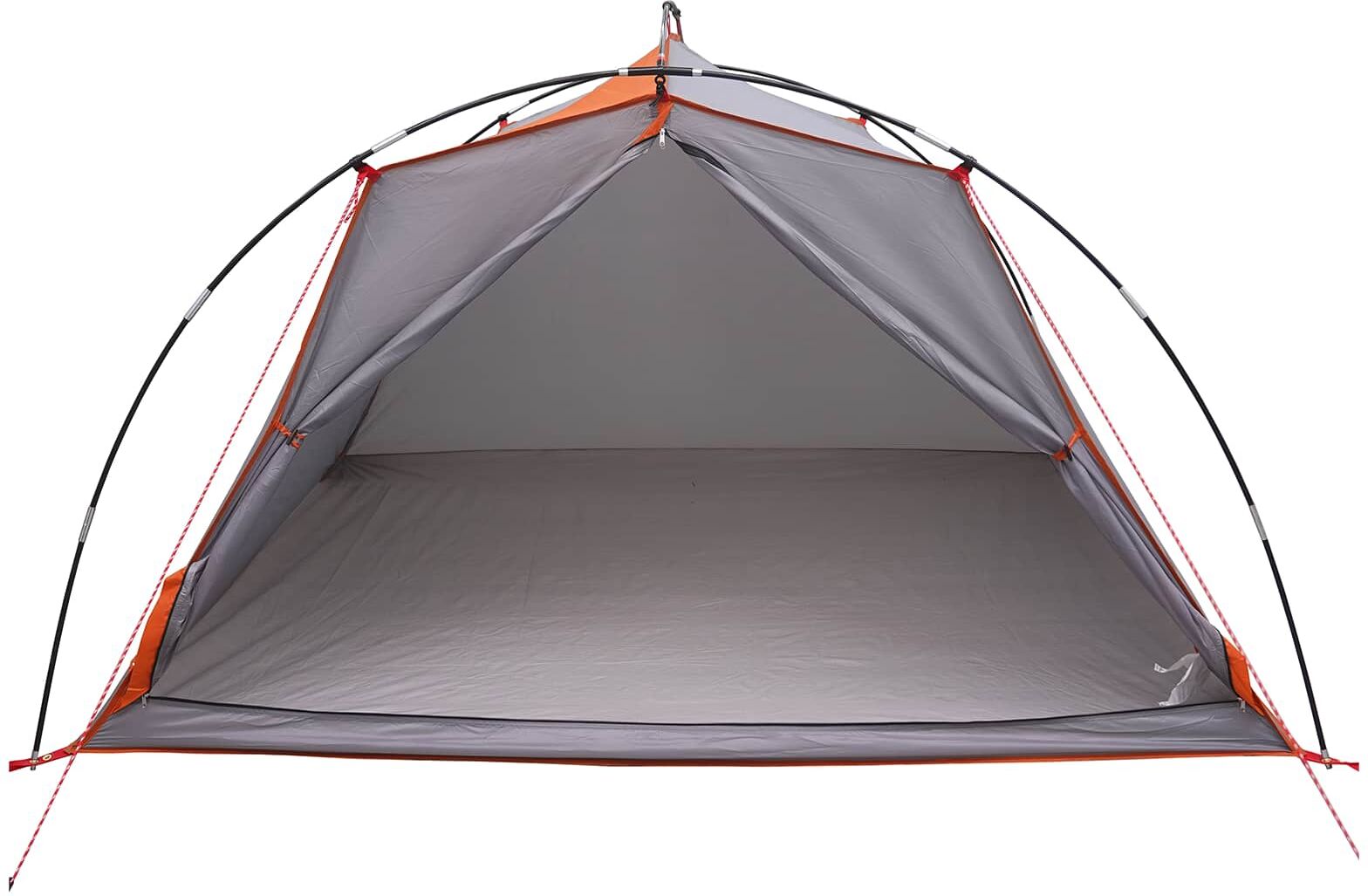 vidaXL Tente tunnel 4 personne Gris et orange