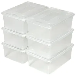 tectake Aufbewahrungsboxen 12er Set  Transparent