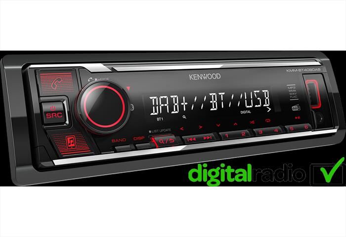 Kenwood Car Stereo Kmm-bt408dab-nero