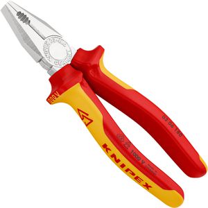 Knipex Kombizange 03 06 180, 180 mm, verchromt, VDE isoliert