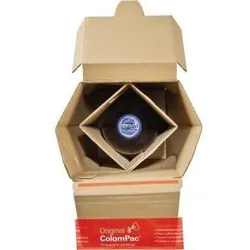 Colompac Flaschenversandkarton CP181.101 IM:74x74x305mm 1Fl braun