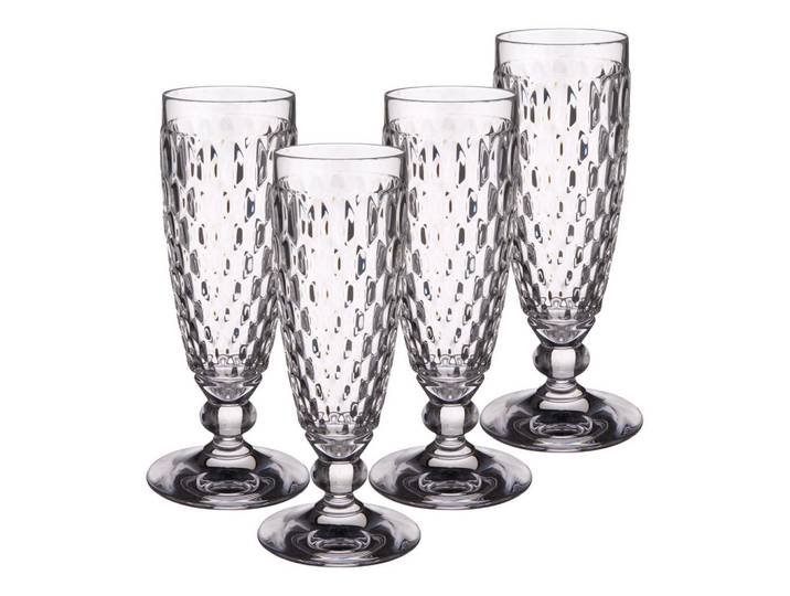 Villeroy & Boch Sektgläser Boston transparent 120 ml 4er Set, Transparent, Glas, Gläser, Champagnergläser & Sektgläser