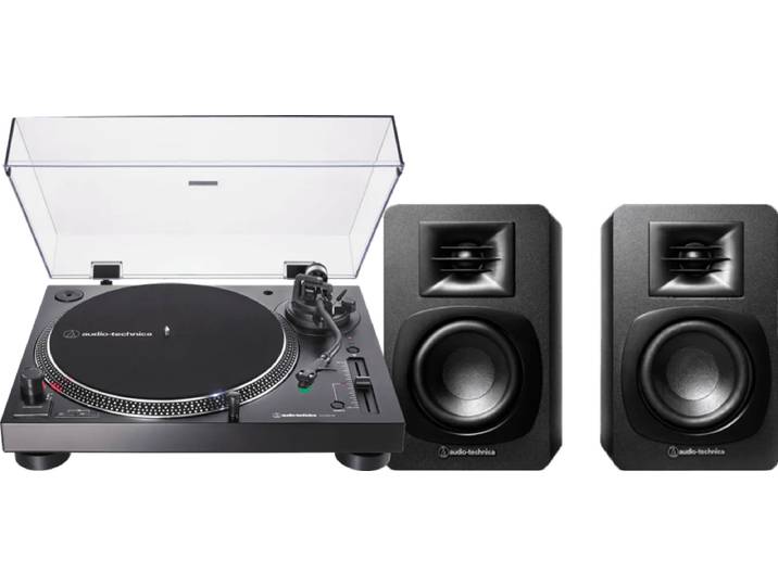 Audio Technica AT-LP120XBT + Audio-Technica ATH-SP3X Zwart