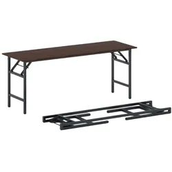 Klapptisch FAST READY, 170x50 cm, schwarzes Metallgestell, Nussbaum