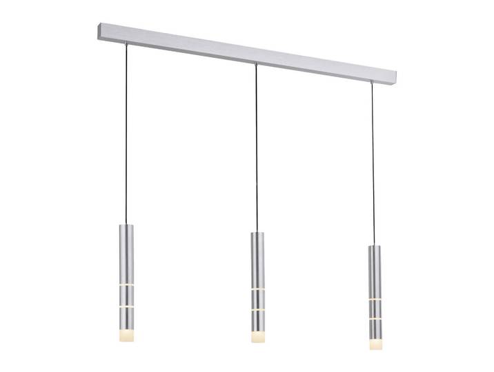 Neuhaus Pure Led-Hängeleuchte Pure-Vega, Alufarben, Metall, Kunststoff, Uni, länglich, 5x120x120 cm, getrennt schaltbar, Lampen & Leuchten, Innenbeleuchtung, Hängeleuchten, Pendelleuchten