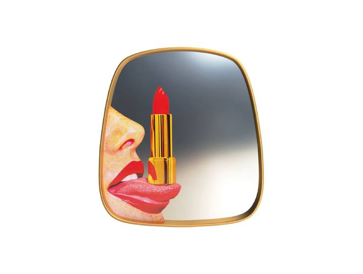 Design Wandspiegel „Toiletpaper Tongue“ Multicolor 54 x 59 cm Seletti