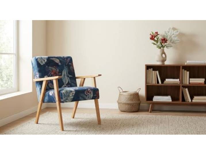 Family Meble Sessel Soler Spring – Retro-Sessel im Vintage-Stil mit Stoff-Bezug – Türkis · 1