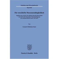 Die verschrfte Masseunzulnglichkeit, Fachbücher von Lennart-Sebastian Sasse