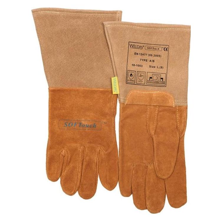 Weldas Schweisserhandschuhe Grösse XXL (10,5) orange EN 388, EN 12477 PSA-Kategorie II (10.5, XXL) (10-1003-XXL)