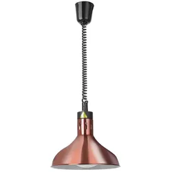 Hendi Höhenverstellbare Wärmelampe, glockenförmig,, Kupfer, 230V/250W, Ø295x(H)207mm, Speisewärmer, Kupfer