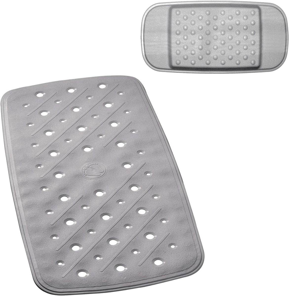 Badmat Set Grijs - Badkamer Accessoires - 36 x 71 cm