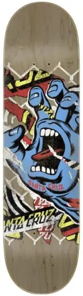 Santa Cruz Skateboards Tavola Skateboard Santa Cruz Damaged Hand (8.25" - Blu) taglia 8.25"