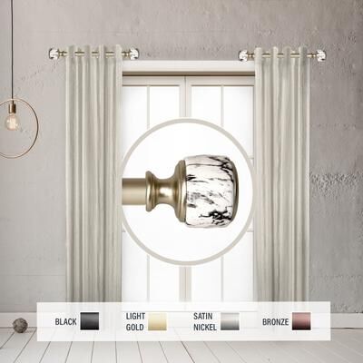 "InStyleDesign Genesis 1"" Side Curtain Rod 12-20 inch long (Set of 2) - 12 to 20 inches"