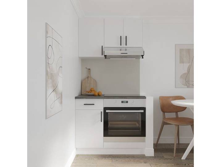 Set Cuisine haaus Karo V1 Blanc Plan de travail Thermo 28 mm L 100 cm