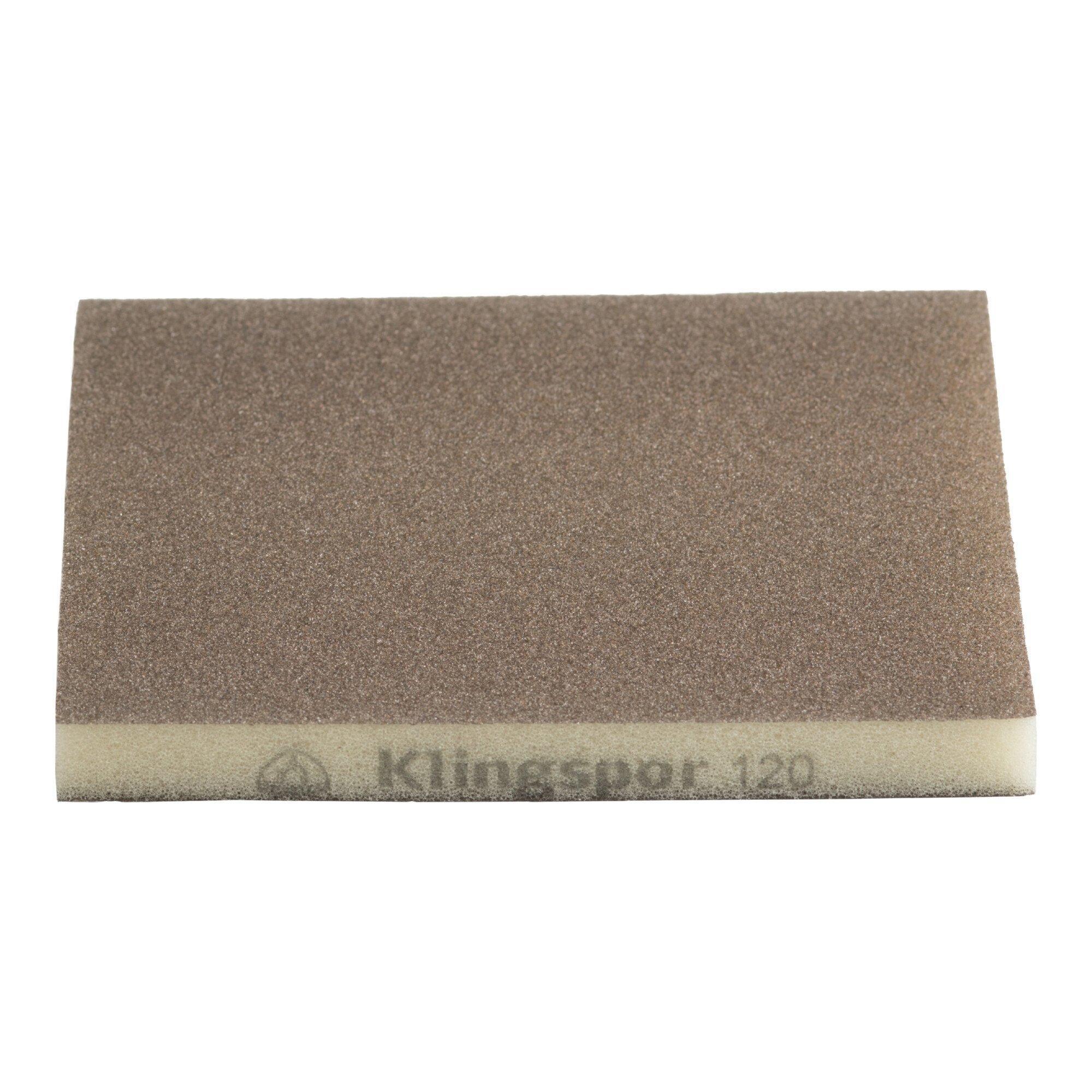 Klingspor SW 501 Schleifschwämme Korund, 123 x 96 x 12,5 mm Korn 120 (125281)