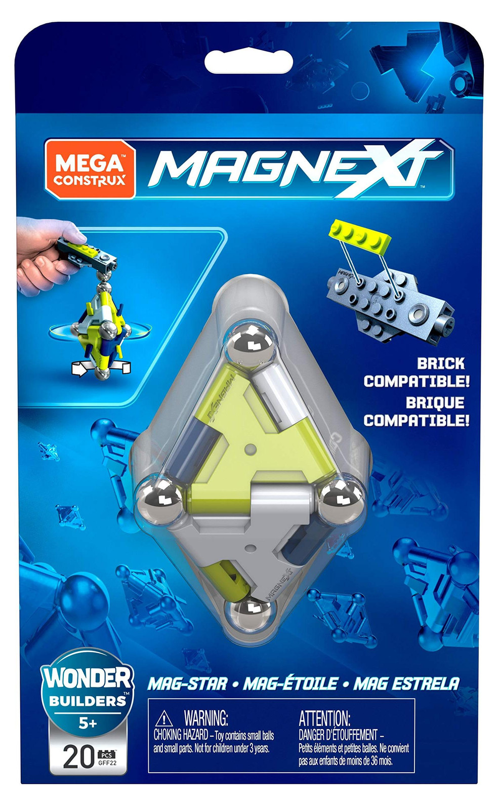 MEGA Brands Construx GFF22 Magnext Mag Stern Magnetische bouwstenen en ballen bouwpakket