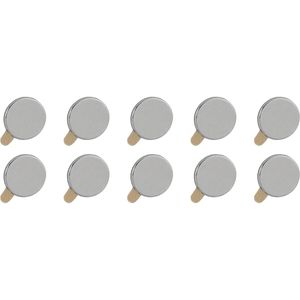 Böttcher-AG Magnete N35, silber, Neodym Magnet, Ø 20 mm, Höhe 1 mm, selbstklebend, 10 Stück