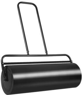 Costway 36 x 12 Inch Tow Lawn Roller Water Filled Metal Push Roller-Black