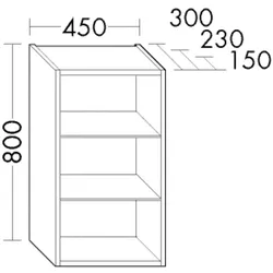 Burgbad Hängeschrank System 30 Preisgruppe 4 Sana 800x450x150 Bambus Natur, HF4516F6567 HF4516F6567