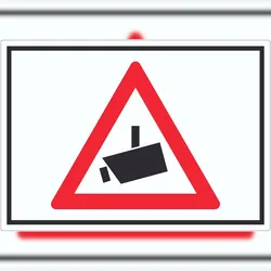 HB-Druck Achtung Videoüberwachung Kameraüberwachung Symbol Aufkleber A5 (148x210mm)