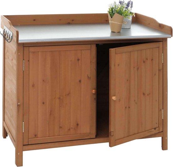Garten-Schrank mit Arbeitsplatte und Stauraum -