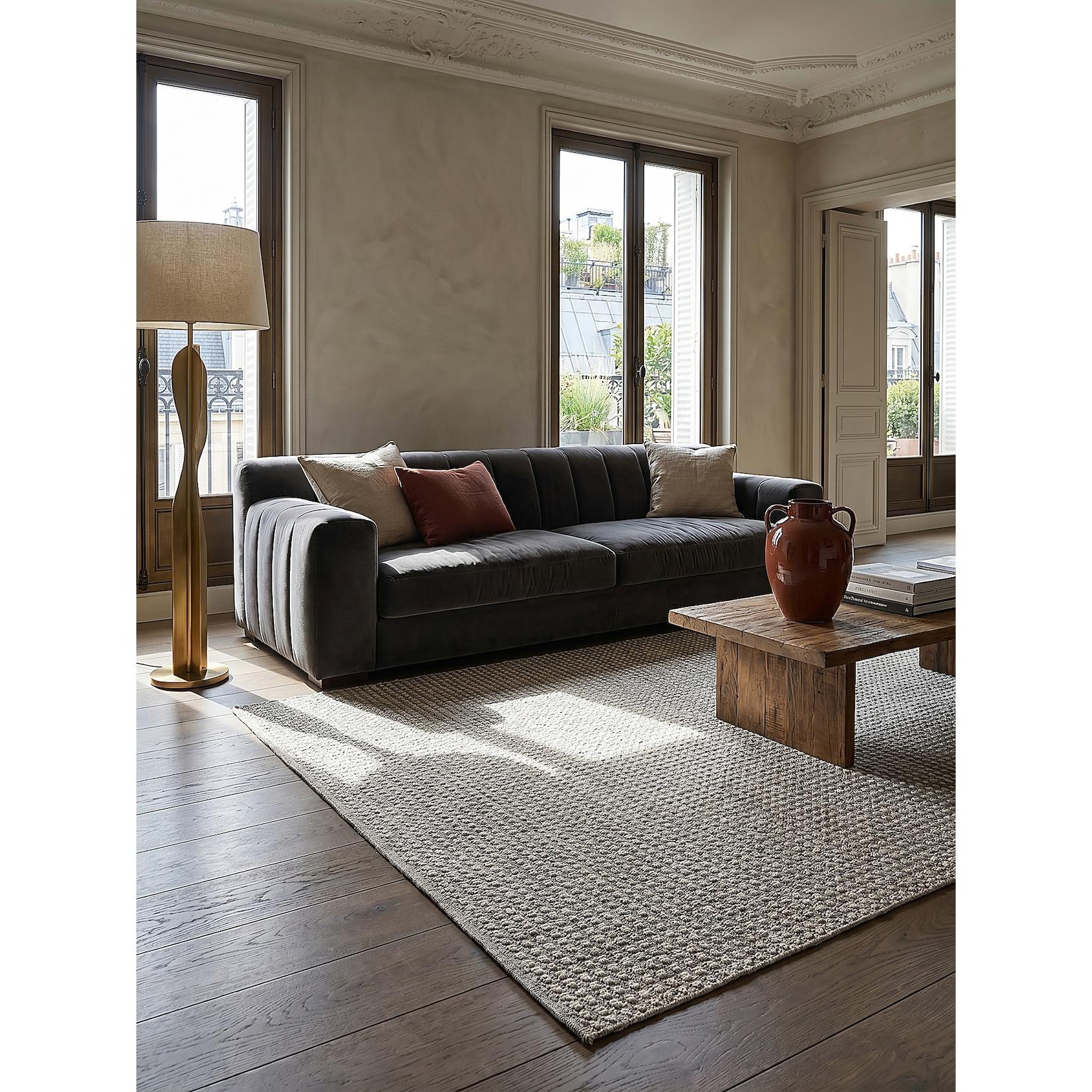 Teppich uni Grau 200 x 310 cm - NORA Kadima Design