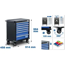BGS Werkstattwagen XL 7 Schubladen leer - 4205