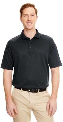 Harriton M211 Men's Advantage Tactical Performance Polo Shirt in Black size XL   Polyester