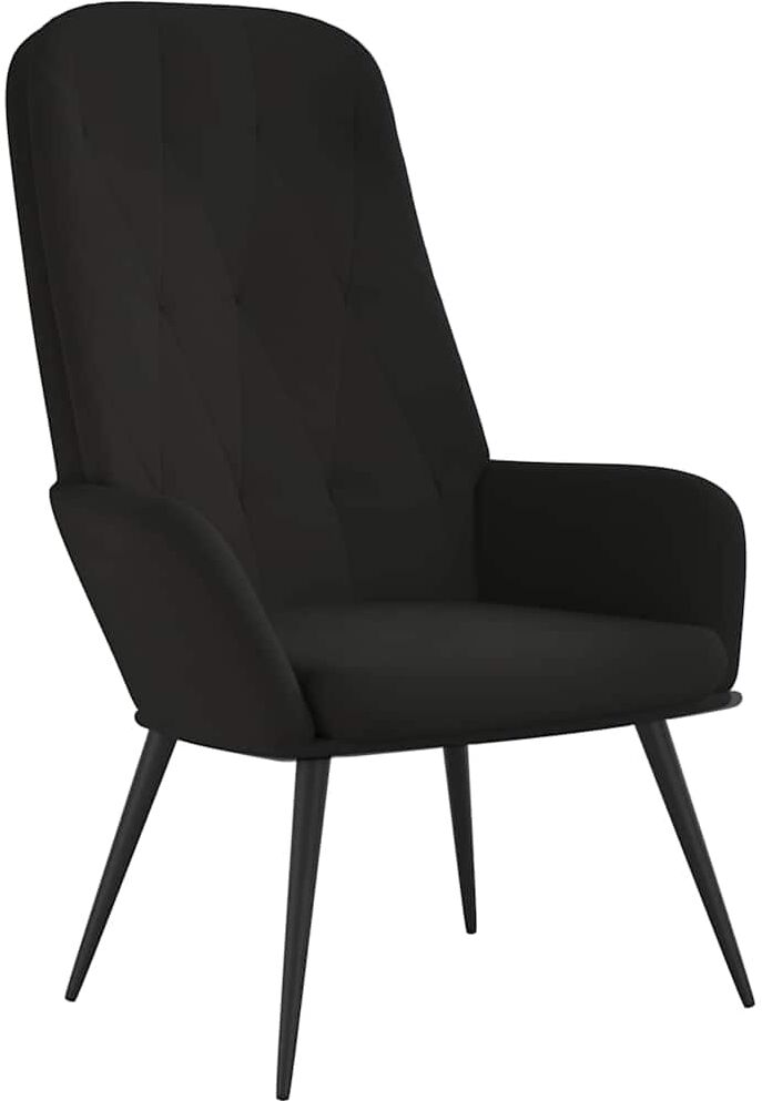 vidaXL Chaise de relaxation Noir Velours