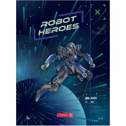 BRUNNEN Sammelmappe ROBOT HEROES DIN A3 dunkelblau, mint, 1 St.