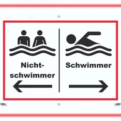 HB-Druck Nichtschwimmer Schwimmer Schild A3 (297x420mm)