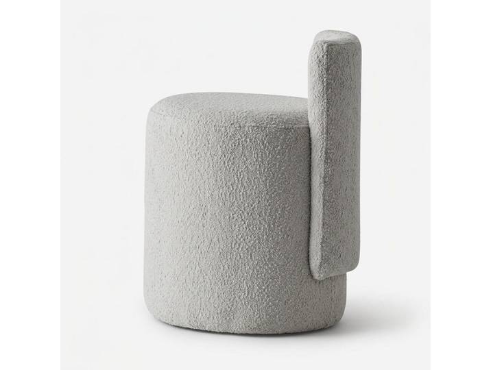 JVmoebel Hocker Hocker Modern Grau Kuschelig Sitzhocker Polsterhocker Rund Sitz, Made in Europa