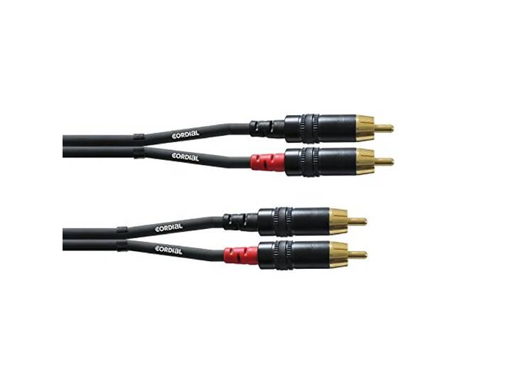 Cordial KABELS Dubbele Rca/Rca 30 cm audiokabel RCA Essentials AUDIOKABELS