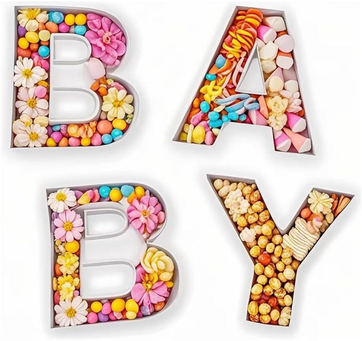 10 Inch Vulbare Kartonnen Letters voor Charcuterie en Babyfeest Decoratie