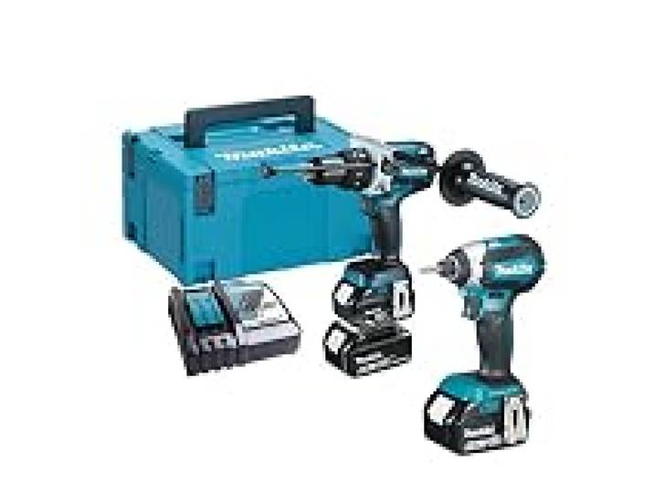Combopack 18V LXT (3x5,0 Ah) Perceuse à percussion (DHP481) et visseuse (DTD153) - MAKITA DLX2174TJ1