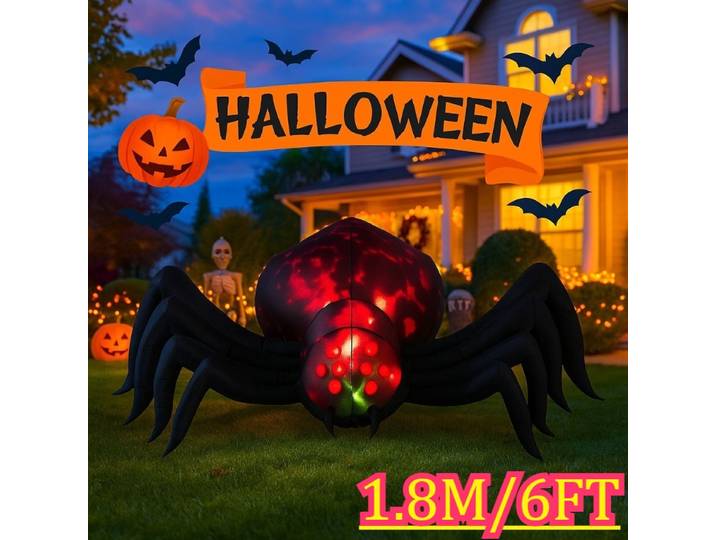 Jouets gonflables de 6 pieds, Shadowstalker d'halloween, ornement de fête de jardin, lumières LED intégrées, décorations de Festival fantôme pour jardin