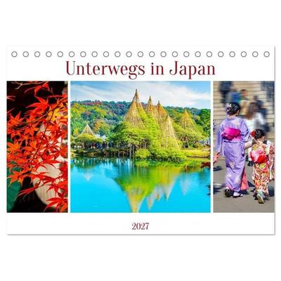 Unterwegs in Japan (Tischkalender 2027 DIN A5 quer), CALVENDO Monatskalender