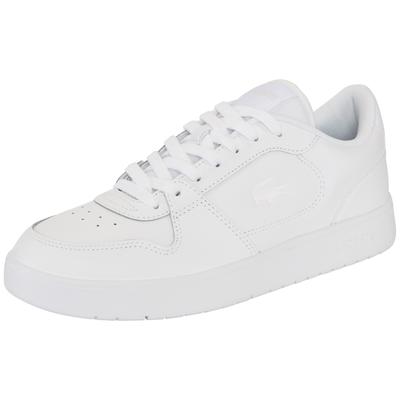 Sneaker LACOSTE "COURT ACE", Herren, Gr. 42, weiß (wht, wht), Leder, Synthetik, Schuhe Sneaker