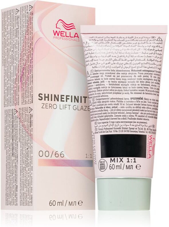 Wella Professionals Shinefinity Zero Lift Glaze coloration semi-permanente pour les cheveux teinte 00/66 - Violet Booster 60 ml