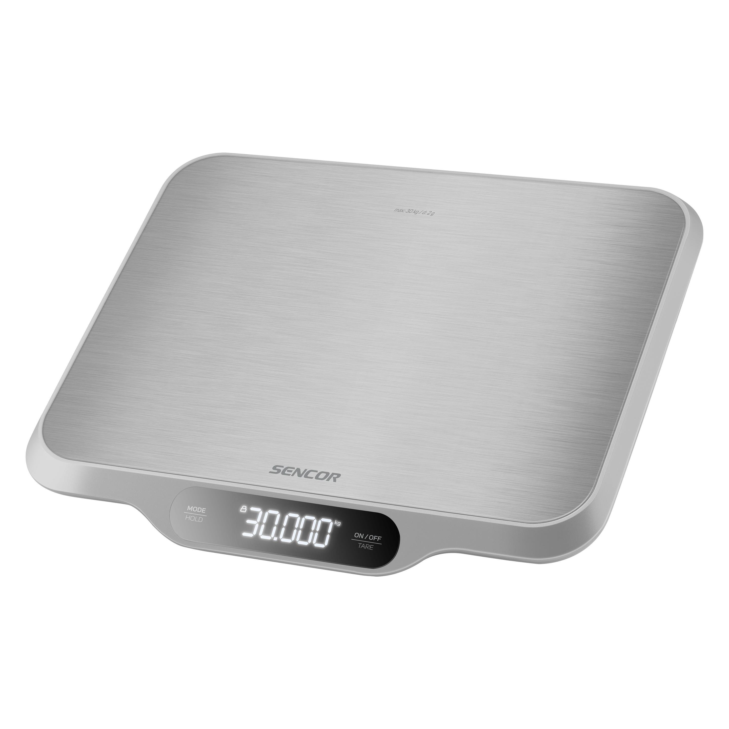 Sencor SKS 7300 silber / digitale Küchenwaage / max. 30 kg / TARA-Funktion / Edelstahloberfläche (8590669309832)