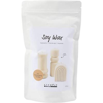 Creativ Company Sojawachs, Für freistehende Kerzen, Creme, 250 g