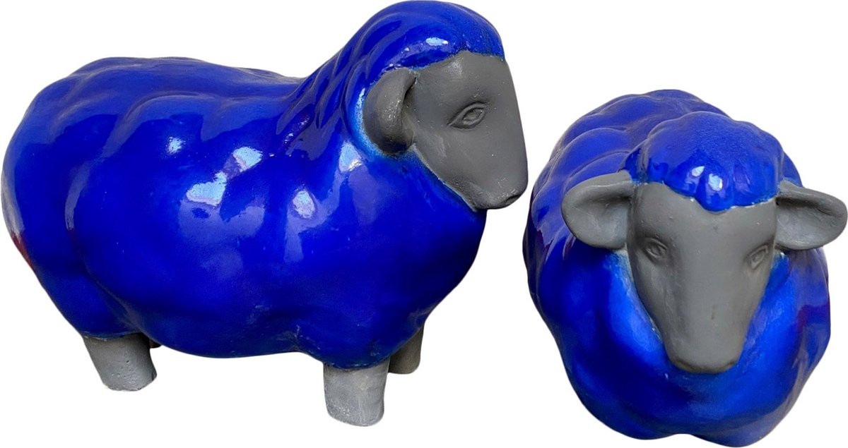 In & Out Deco Schaap staand en liggend hol beton blauw